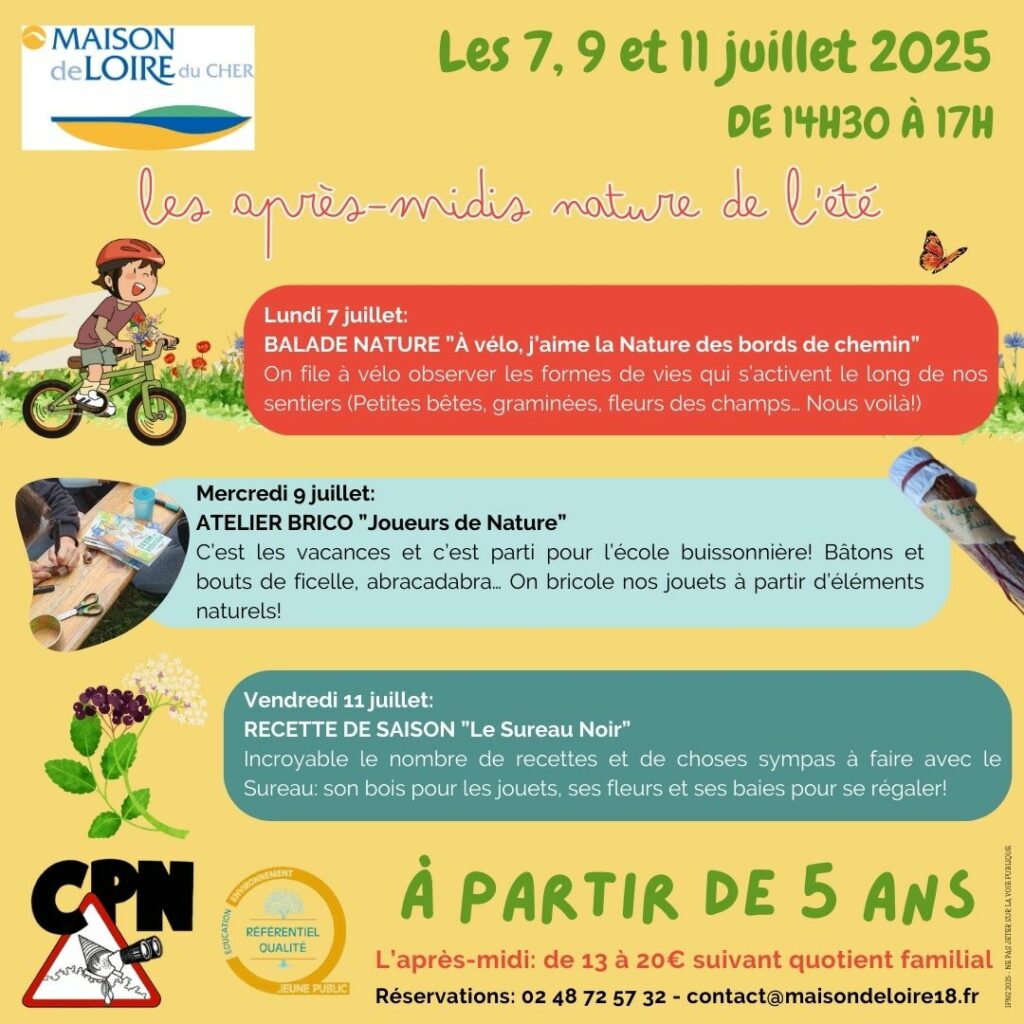 CLUB CONNAITRE ET PROTEGER LA NATURE: LES ACTIVITES NATURE DE L’ETE