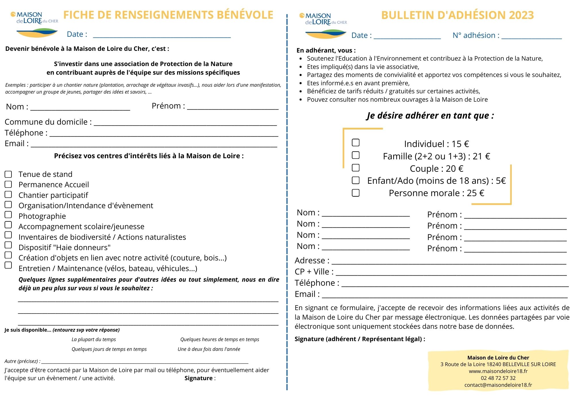 You are currently viewing MDL18 – bulletin d’adhésion/fiche renseignement bénévole